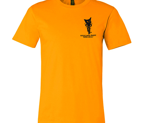 yellow Sad Cat Cycle T-shirt