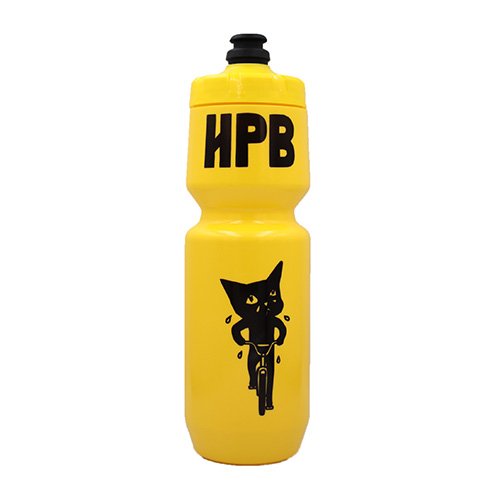 sad cat cycling water bottle front