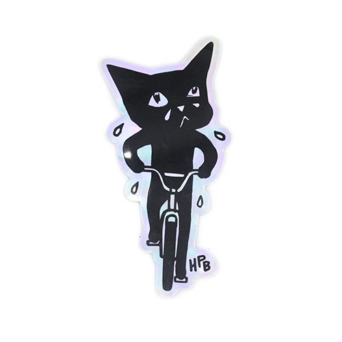 Sad Cat Cycle Sticker
