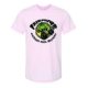 Fresh Forever tee shirt highland park brewery text with anthropormorphic hop riding a bicycle and holding a beer