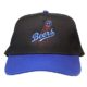 black hat with royal blue brim with HPB beers logo