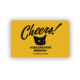 A gold HPB Tasting Room Gift Card showing "Cheers!" above a black cat illustration, with "Highland Park Brewery, Los Angeles, California" printed below.