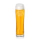 Fresh LA Lager logo on pilsner glass with white background.