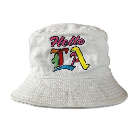 Hello LA bucket hat, creme color