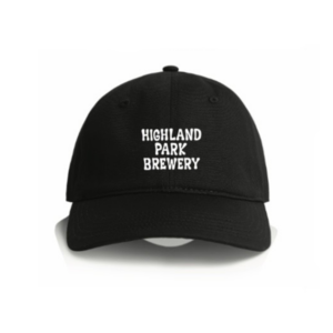 Highland Park Brewery text logo Hat in Black with white text