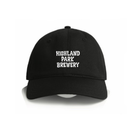 Highland Park Brewery text logo Hat in Black with white text