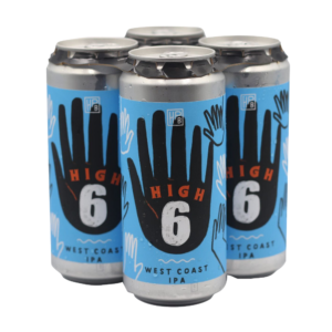 High 6 4 pack of cans on transparent background