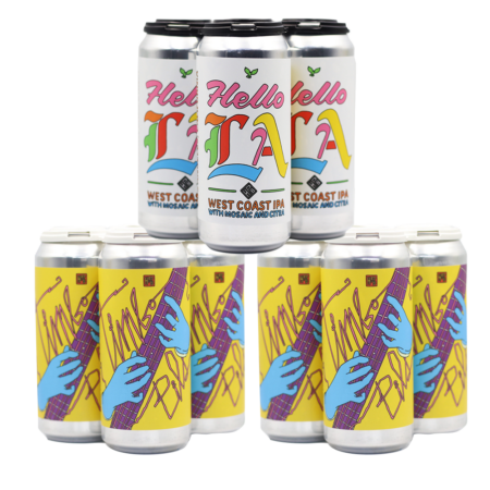 4-packs of Hello LA and Timbo Pils