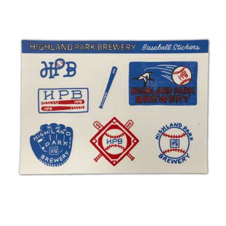 Baseball themed sticker sheet.