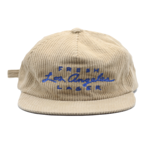 Eggshell colored LA Lager logo hat.