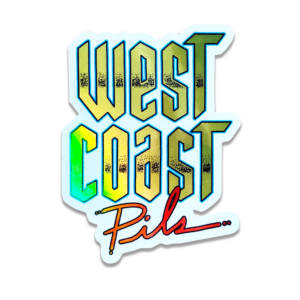 West Coast Pils holographic sticker