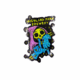 Timbo Hands Sticker (2 pack) features a cartoon grim reaper with a yellow skull, purple hood, and blue scythe. "Highland Park Brewery" appears above in yellow letters with small yellow stars in the background.