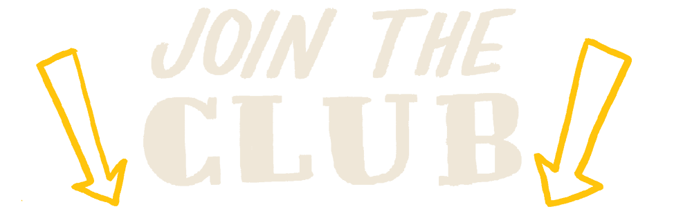 Text graphic with the words "JOIN THE CLUB" in bold, capital letters, flanked by two large yellow arrows pointing downward—perfect for highlighting your beer subscription or connecting fresh friends with exciting beer shipping offers.