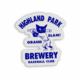 Sad Cat Grand Slam Sticker (2 pack) features a baseball player with a cat’s face holding a bat and the text “Highland Park Brewery Grand Slam! Brewery Baseball Club” in bold blue letters.