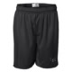 Sad Cat Shorts: black athletic shorts with an elastic waistband and a small white cartoon cat face graphic on the lower left leg.