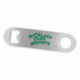 The Mini Bottle Opener features "Highland Park Brewery" in green, playful letters. It has a circular hole on one end and a classic bottle-opening slot on the other.