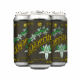 Four cans of Piperia (Collab w/Fidens) beer, each with dark labels featuring botanical illustrations, ornate yellow lettering, and green and white plant designs, arranged side by side on a white background.