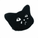 The Sad Cat Dog Toy is a black fabric pouch shaped like a cat's head, with white stylized eyes and nose plus a teardrop under one eye, shown against a plain white background.