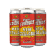 A 4-pack of Fresh Friends: New Zealand, featuring bright red and yellow labels with "Newest in Hop Innovation," is displayed against a plain white background.