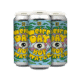 A 4-pack of "Weird Day" Hop Water featuring colorful, psychedelic artwork with a central cartoon eye, bold yellow lettering, and abstract swirling patterns in green, blue, and pink.