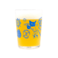 A hazy yellow beer in the HPB Baseball Maxi Tumbler, featuring blue baseball cat illustrations, baseball graphics, and "Highland Park Brewery" text, topped with a thick foam head.