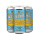 A 4-pack of Fresh Friends: Cryo Fresh Competition beer features cans with blue and yellow labels, playful star decorations, and bold text promoting the newest in hop innovation on a white background.