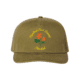 Olive green baseball cap with "Highland Park Brewery" and "Monkish" written in yellow script above and below an orange flower graphic on the front.