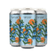 Four cans of Citrus & Sage Hop Water (4 pack) featuring a label with illustrated blue flowers, green leaves, orange shapes on light blue, and "CITRUS & SAGE HOP WATER" at the top.