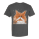 The HPBxMonkish Cat Friendly Tee is a dark gray shirt with an illustrated fluffy orange and white cat with wide eyes, surrounded by white stars. “Highland Park Brewery X Monkish” is printed below the cat.
