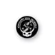 A round black logo for the "Timbo Week Pin 2026" features "Highland Park Brewery" in white text. A skeleton skateboards under a crescent moon, surrounded by stars and palm trees, with a white skull outline forming the lower border.