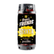 A black beverage can with a metallic top, labeled “Fresh Friends: Jackson (20L Oneway Recyclable Keg) (Copy)” in bold white and yellow text, with star accents on the label.