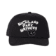 Sad Cat Hat: A black cap featuring “Highland Park Brewery” in white above a minimalist cat face illustration.