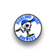 A cartoon skeleton with a blue cap and one leg runs inside a circle, surrounded by blue text reading “Highland Park Brewery.” This design appears on the Skull Dude Sticker (2 pack).
