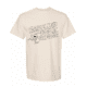 Off-white Skull Dude Tee featuring “Highland Park Brewery” in large outlined letters and a cartoon skeleton holding a mug beside the text.