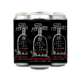 Three beer cans with black labels featuring a white skeleton dog drawing and the text “West Coast IPA is Dead 2026” in white and red. The brand, Highland Park Brewery, and other details are also displayed.