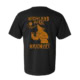 Black Werewolf Tee featuring an orange graphic of a howling werewolf facing a moon, with “HIGHLAND PARK” above and “BREWERY” below the design.